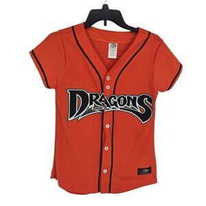 Ot sports Ladies Small Dayton Dragons orange button Baseball jersey Cinci Reds